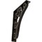Ekena Millwork Tristan Wrought Iron Bracket, (Triple center brace), Antiqued Warm Silver 2"W x 10"D x 12"H BKTM02X10X12TTNAWS - alternate 1